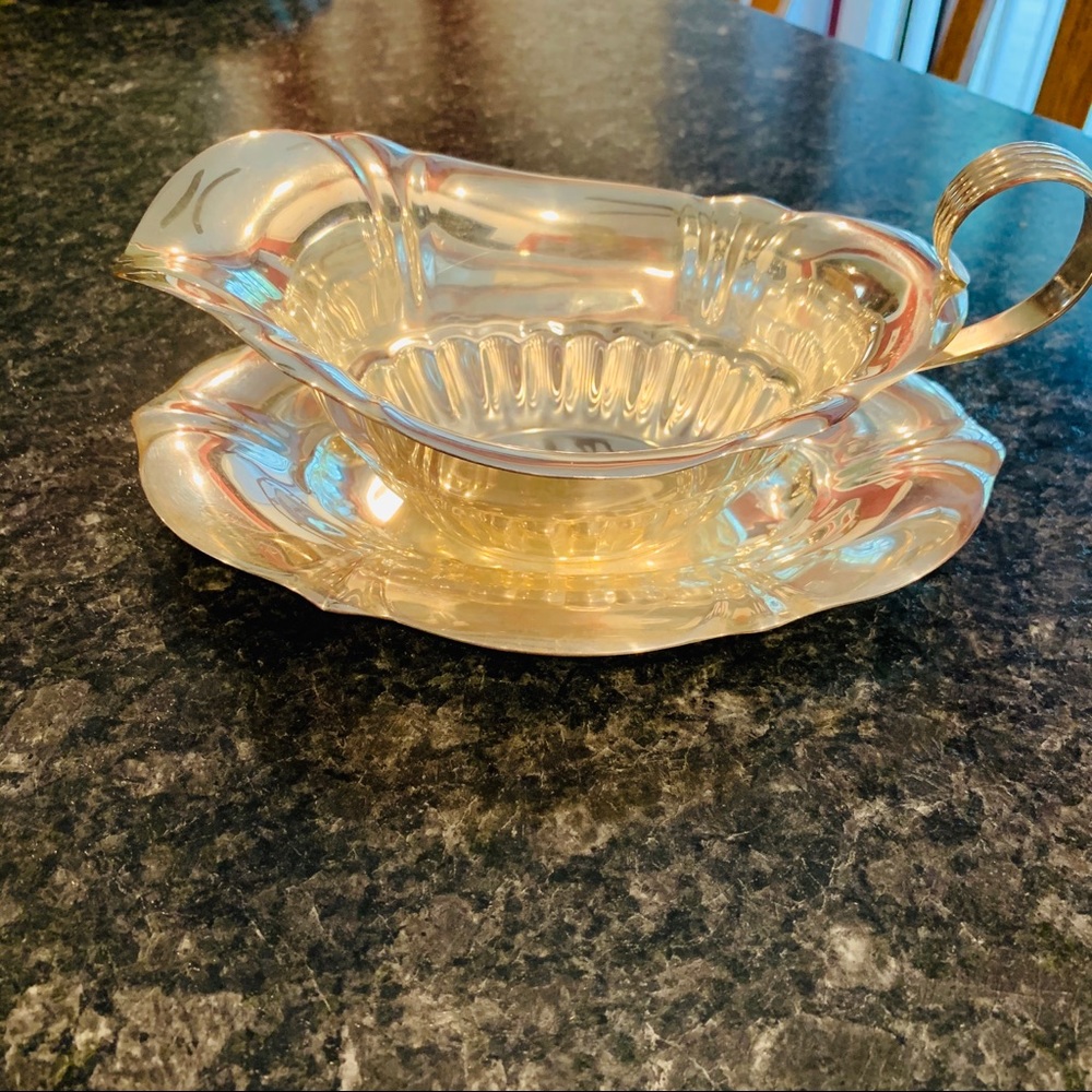❌SOLD❌ Gorham Silverplated Gravy Boat with Underplate